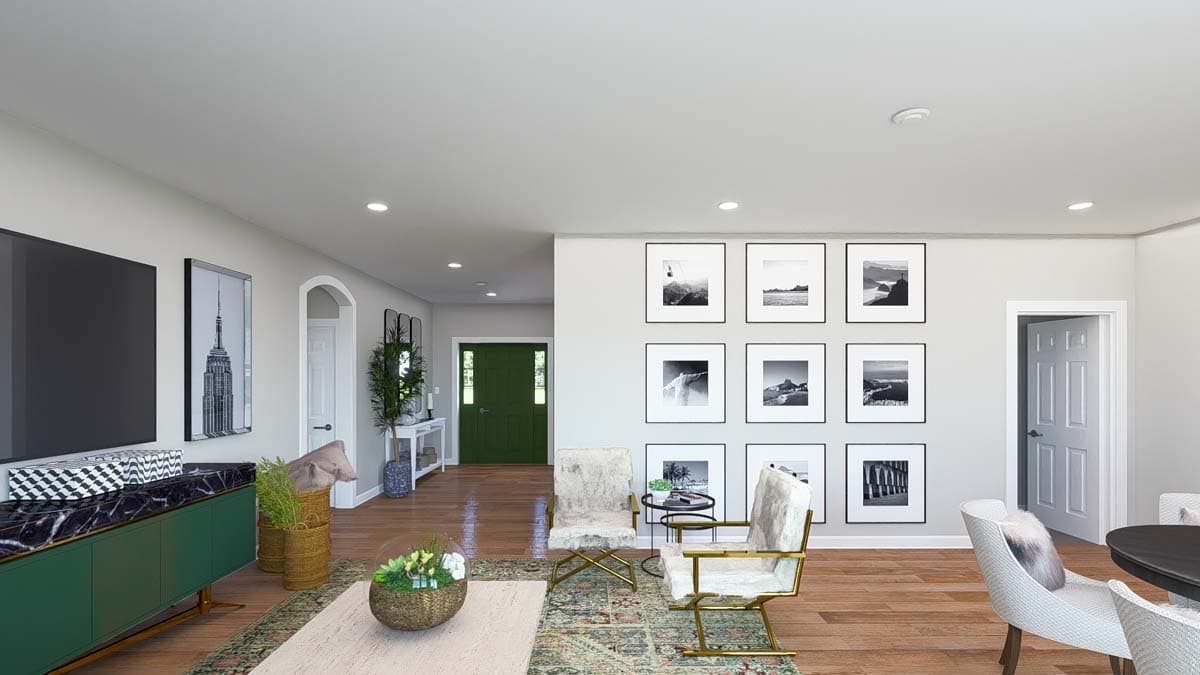 Plan 61257UT: 2900 Square Foot 4-Bed House Plan with Home Office and Lower Level Expansion - Image #12 - Traditional
