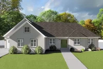 2900 Square Foot 4-Bed House Plan with Home Office and Lower Level Expansion