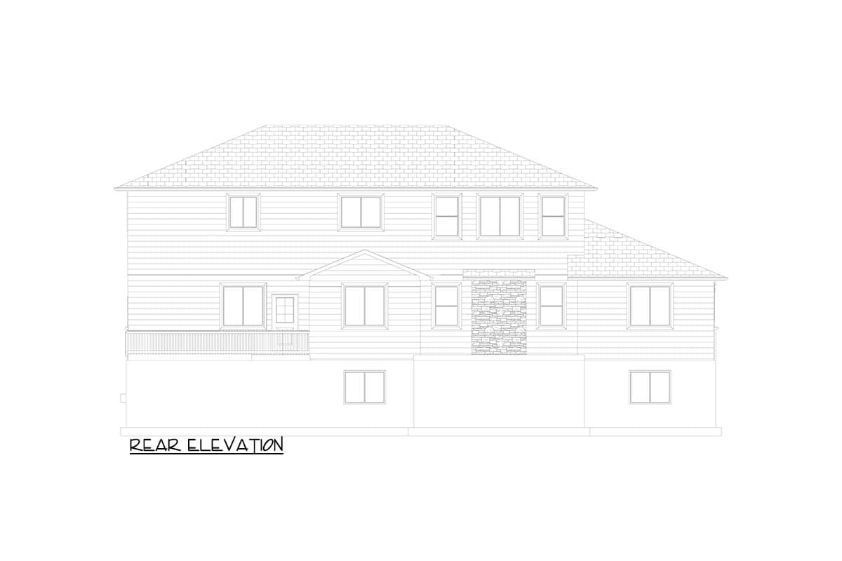Plan 61268UT: Two-Story Traditional House Plan with Attached Apartment Upstairs - 3558 Sq Ft - Image #10 - Traditional