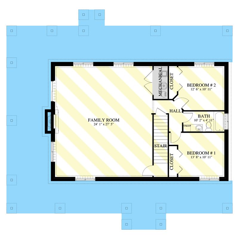 Plan 61269UT: Mountain/Lake Home Plan with Wrap-Around Porch - Floor Plan - Optionally Finished Walkout Foundation - Country, Mountain, Rustic, Vacation