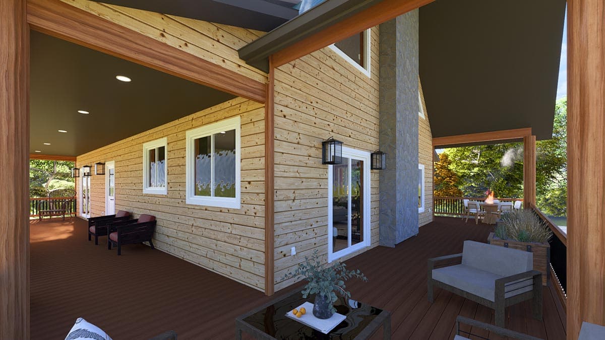 Plan 61269UT: Mountain/Lake Home Plan with Wrap-Around Porch - Image #7 - Country, Mountain, Rustic, Vacation