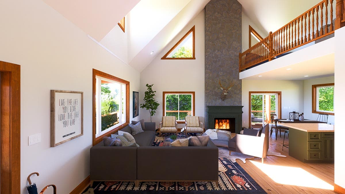 Plan 61269UT: Mountain/Lake Home Plan with Wrap-Around Porch - Image #12 - Country, Mountain, Rustic, Vacation