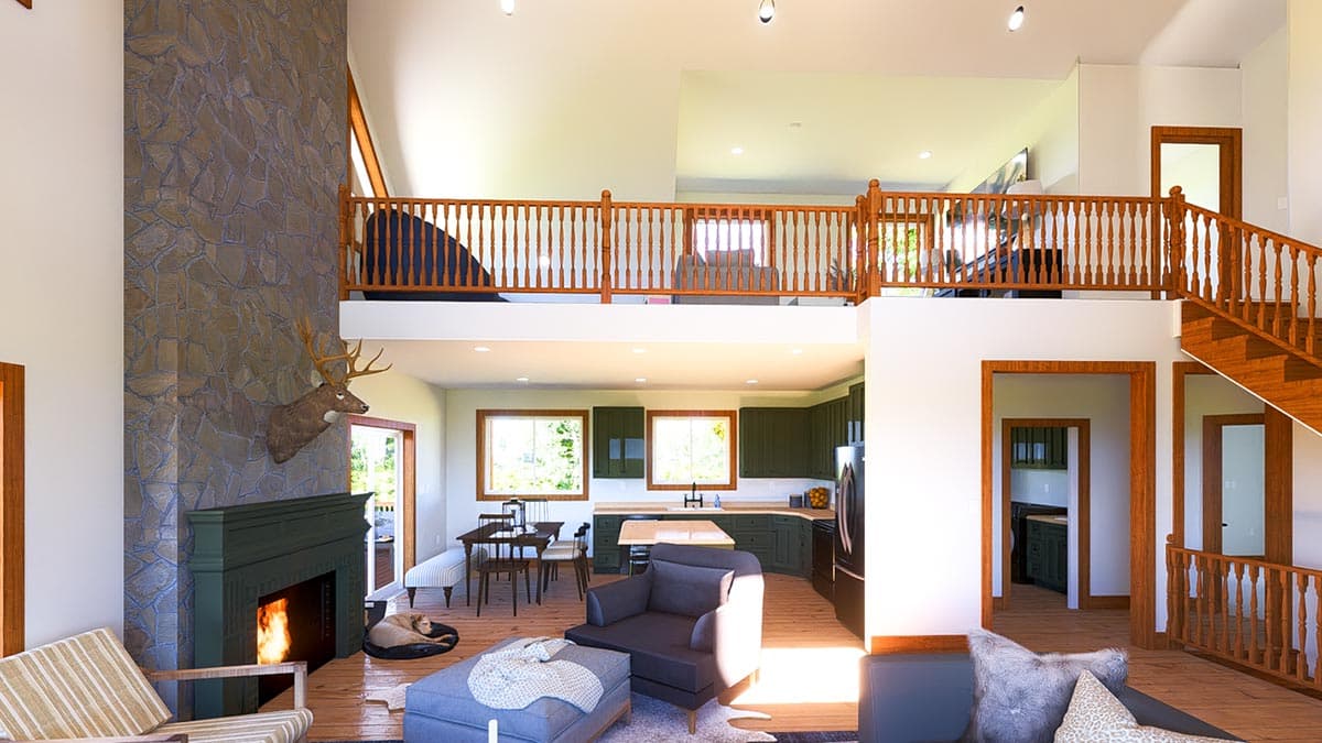 Plan 61269UT: Mountain/Lake Home Plan with Wrap-Around Porch - Image #15 - Country, Mountain, Rustic, Vacation