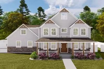 Country Home Plan with Huge Bonus Room