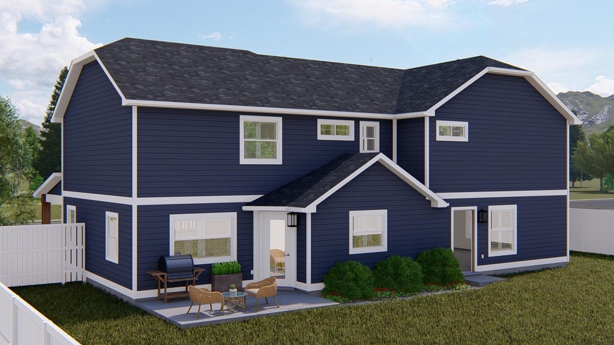 Plan 61287UT: 2-Story Traditional Home Plan with Great Closet Space - Image #4 - Traditional