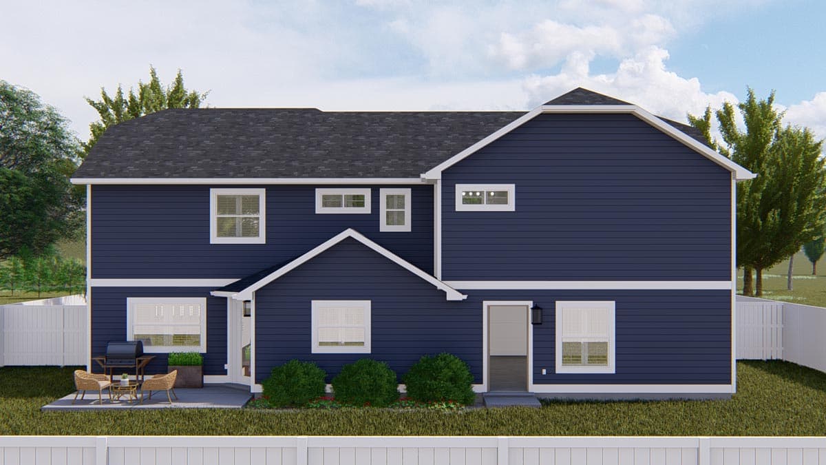 Plan 61287UT: 2-Story Traditional Home Plan with Great Closet Space - Image #5 - Traditional