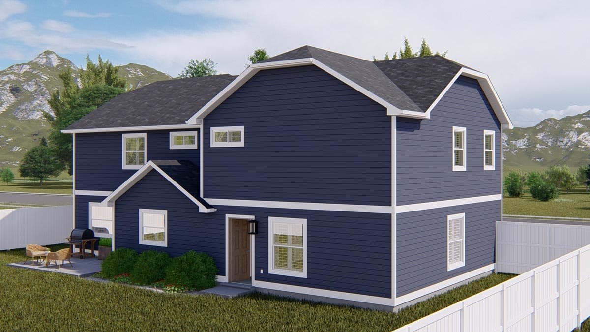 Plan 61287UT: 2-Story Traditional Home Plan with Great Closet Space - Image #6 - Traditional