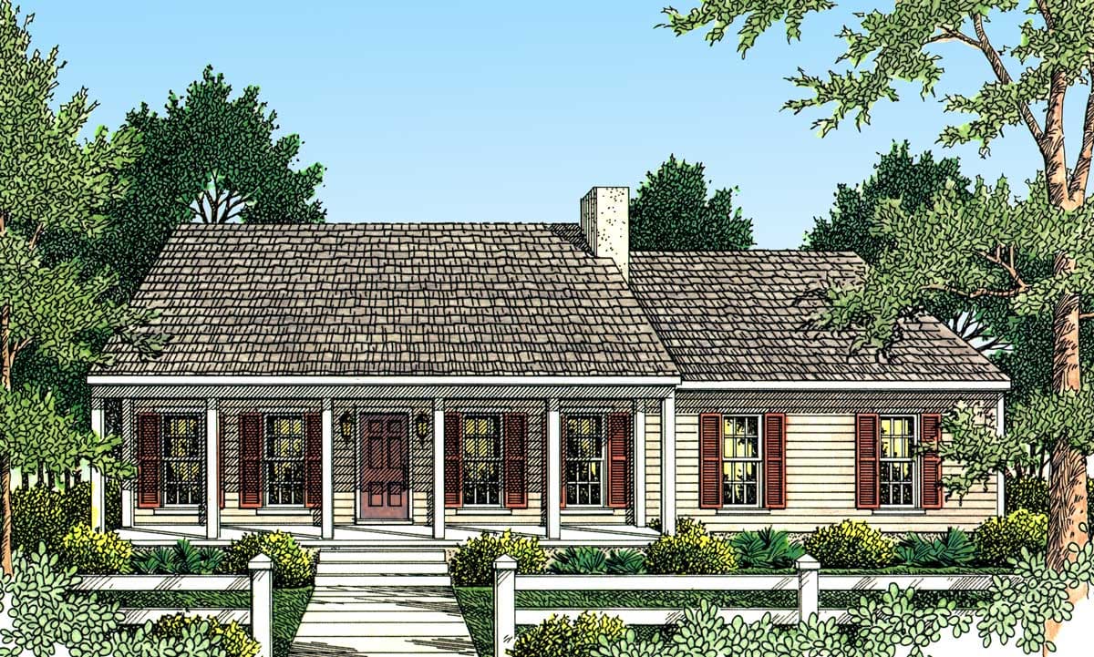 Plan 62099V: Split Bedroom Country Ranch - Image #15 - Country, Ranch