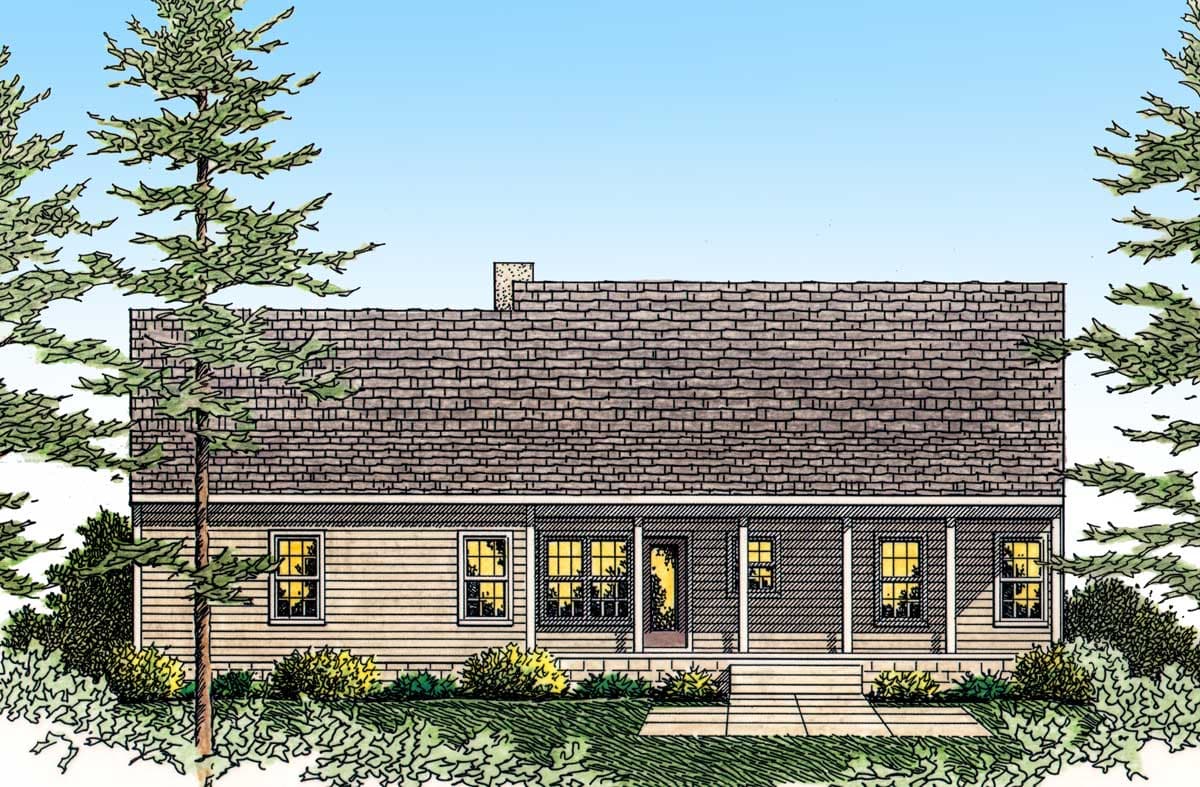 Plan 62099V: Split Bedroom Country Ranch - Image #16 - Country, Ranch