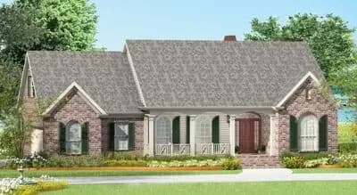 Split Bedroom House Plan with Side-Entry Garage