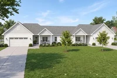 One-Story Two-Family House Plan