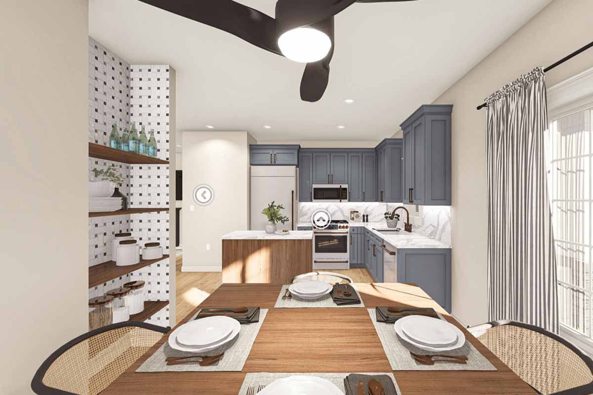 Plan 62407DJ: 2-Story Traditional House Plan with Wrap Around Porch - 1388 Sq Ft - Virtual Tour Cover Image - Country, Farmhouse, Traditional