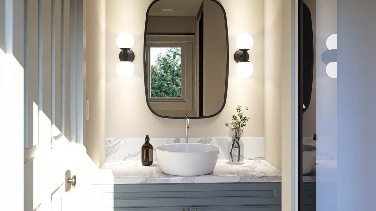 Plan 62407DJ: 2-Story Traditional House Plan with Wrap Around Porch - 1388 Sq Ft - Image #9 - Country, Farmhouse, Traditional