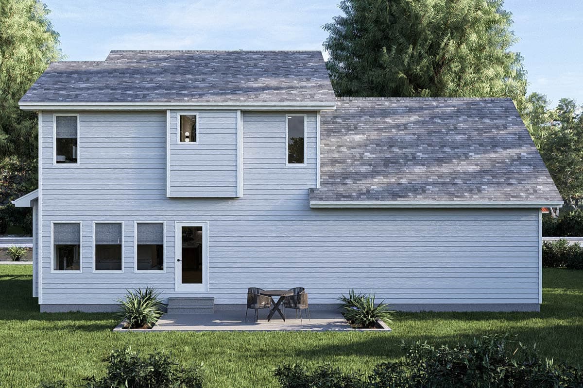 Plan 62407DJ: 2-Story Traditional House Plan with Wrap Around Porch - 1388 Sq Ft - Image #12 - Country, Farmhouse, Traditional