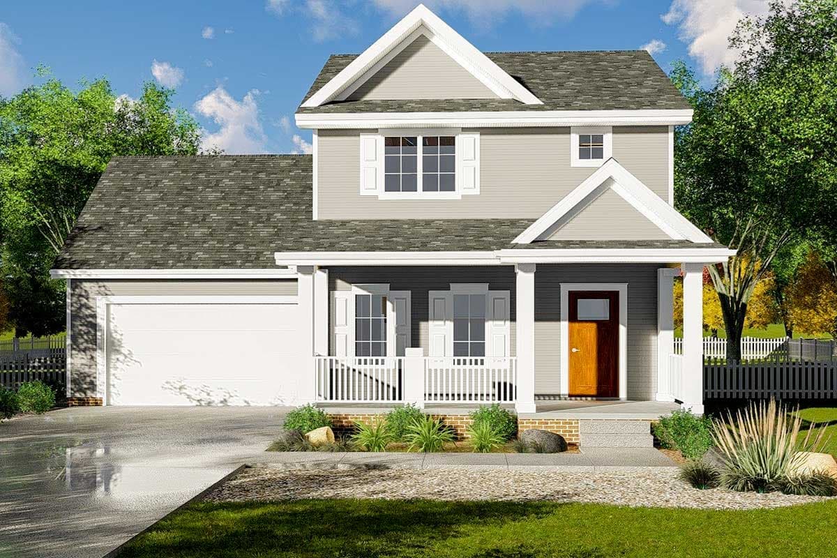 Plan 62409DJ: Compact and Cost-Conscious 2-Story House Plan - Image #6 - Traditional