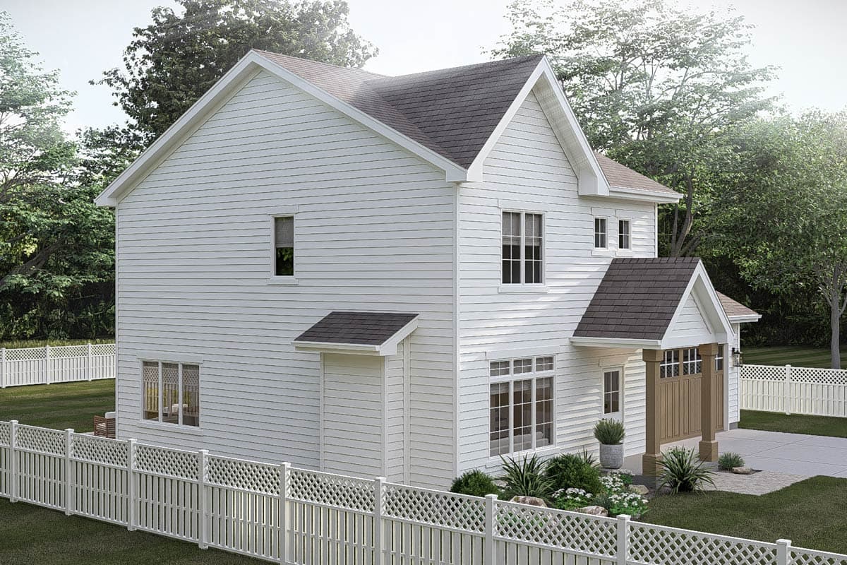Plan 62411DJ: Charming 3-Bedroom Modern Farmhouse Plan with 1558 Sq Ft and 2-Car Garage - Image #5 - Country, Traditional