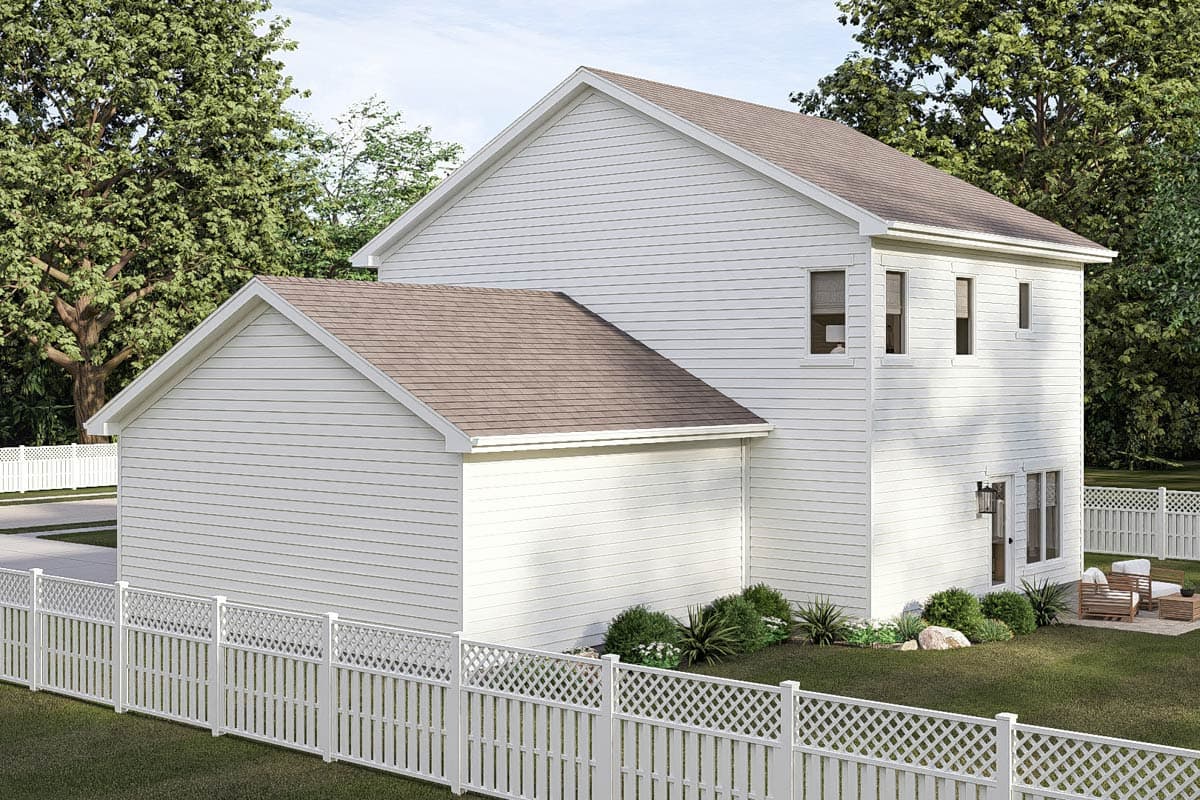 Plan 62411DJ: Charming 3-Bedroom Modern Farmhouse Plan with 1558 Sq Ft and 2-Car Garage - Image #7 - Country, Traditional