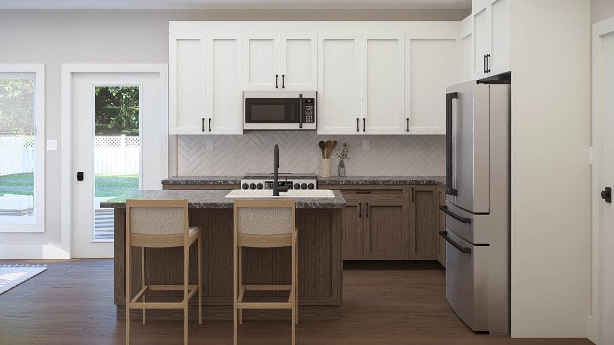 Plan 62411DJ: Charming 3-Bedroom Modern Farmhouse Plan with 1558 Sq Ft and 2-Car Garage - Image #11 - Country, Traditional