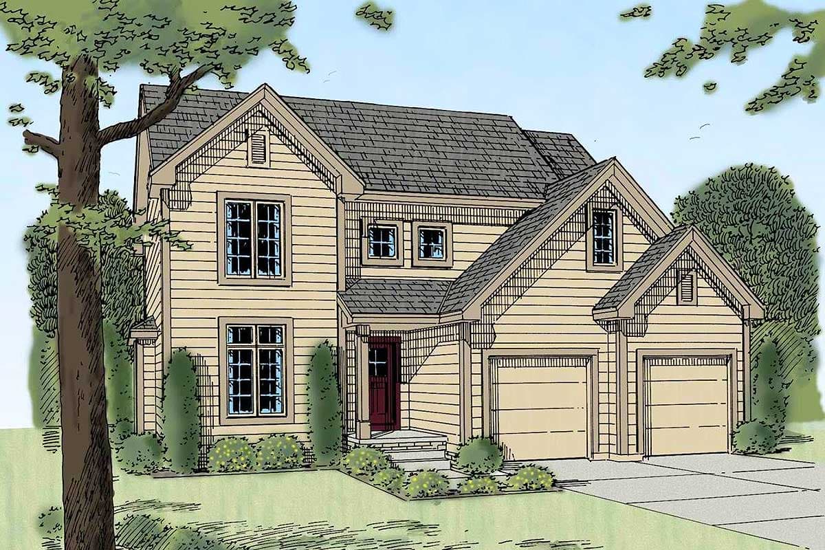 Plan 62416DJ: 3-Bedroom Traditional House Plan with Informal Layout - 1641 Square Feet - Image #8 - Traditional