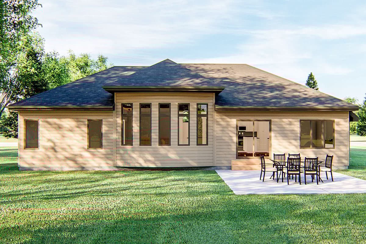 Plan 62423DJ: One-Story House Plan with Classic Detailing - Image #4 - Southern