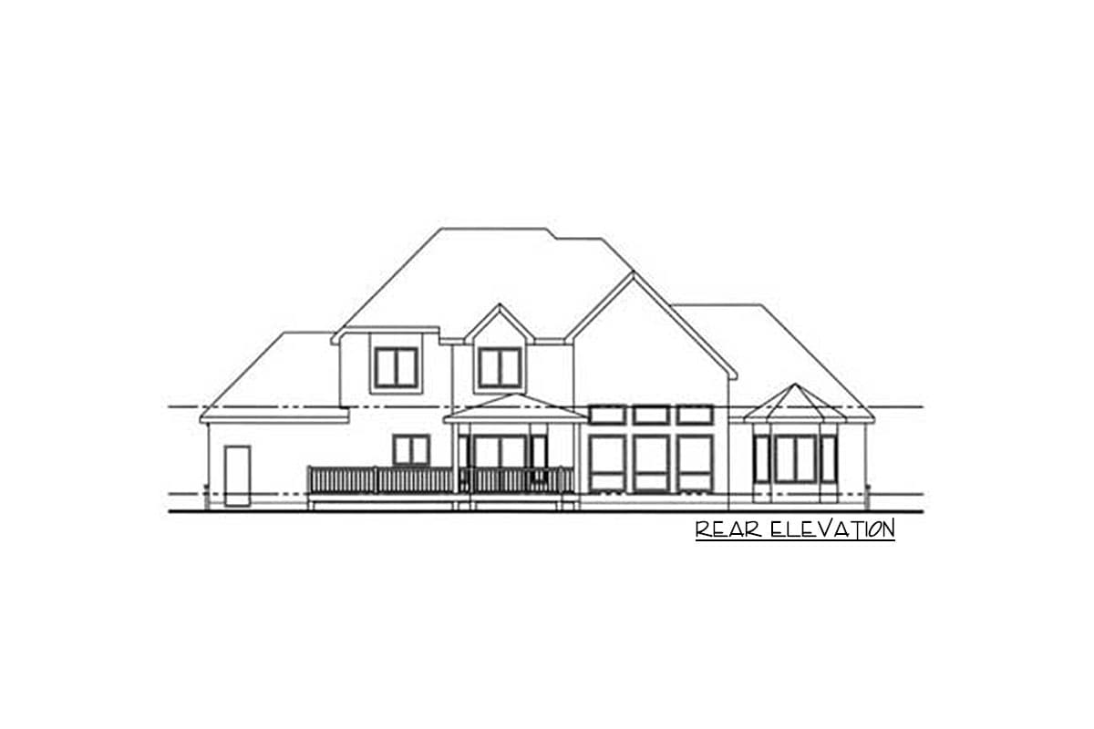 Plan 62451DJ: Many-Gabled Traditional House Plan - Image #7 - European, Traditional, Transitional