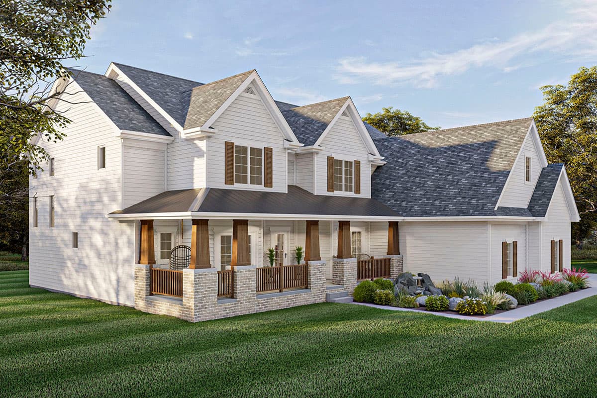 Plan 62458DJ: Traditional 2-Story House Plan with Tapered Columned Front Porch - Image #13 - Country, Farmhouse