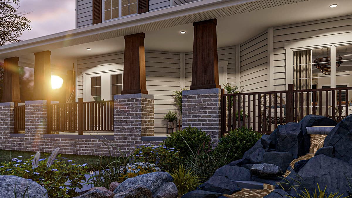 Plan 62458DJ: Traditional 2-Story House Plan with Tapered Columned Front Porch - Image #16 - Country, Farmhouse