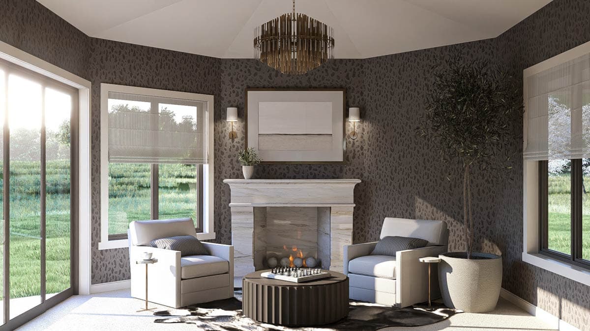 Plan 62461DJ: 3-Bed European House Plan with Two-Story Octagonal Great Room - 3992 Sq Ft - Image #16 - European, Southern