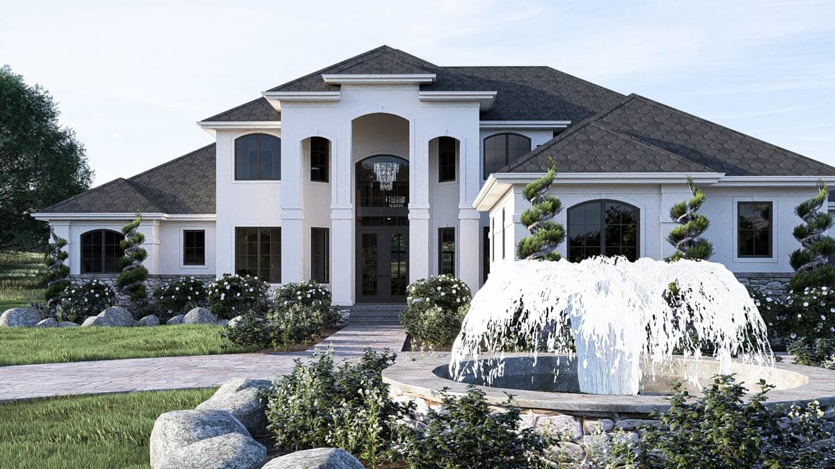 Plan 62461DJ: 3-Bed European House Plan with Two-Story Octagonal Great Room - 3992 Sq Ft - Image #23 - European, Southern