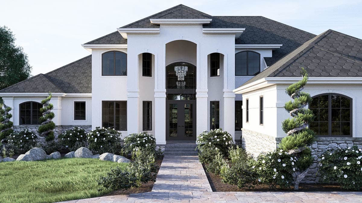 Plan 62461DJ: 3-Bed European House Plan with Two-Story Octagonal Great Room - 3992 Sq Ft - Image #24 - European, Southern