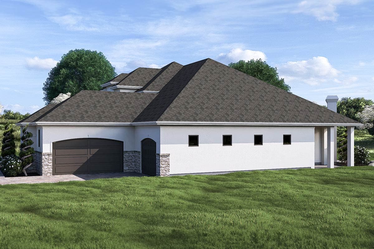Plan 62461DJ: 3-Bed European House Plan with Two-Story Octagonal Great Room - 3992 Sq Ft - Image #28 - European, Southern