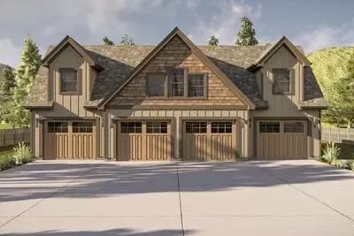4 Bay Garage with Loft