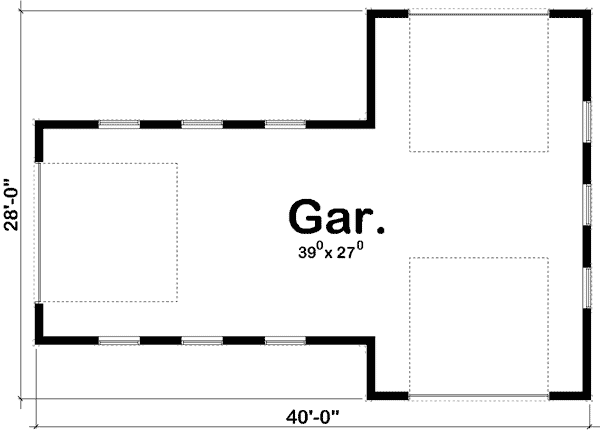 Plan 62469DJ: Barn-like Drive-Through Garage - Floor Plan - Main Level