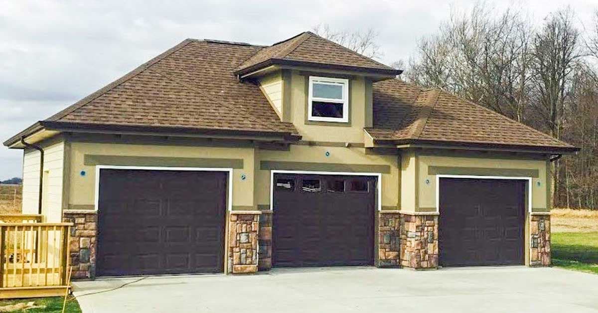 Plan 62473DJ: 3 Car Garage with Stone Accents - Image #5