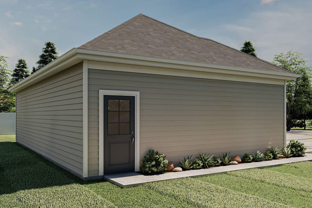 Plan 62473DJ: 3 Car Garage with Stone Accents - Image #4