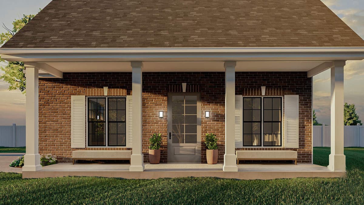 Plan 62475DJ: 2 Car Garage or Workshop with Porch - Image #4