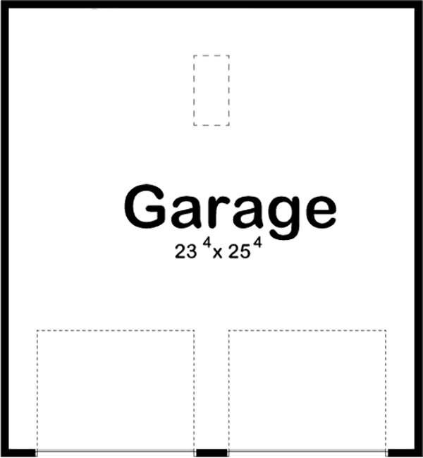 Plan 62477DJ: Attractive Gabled 2 Car Garage - 624 Sq Ft - Floor Plan - Main Level - Country, Craftsman