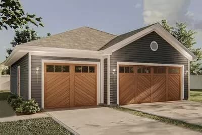 3 Car Garage with 2 Exteriors
