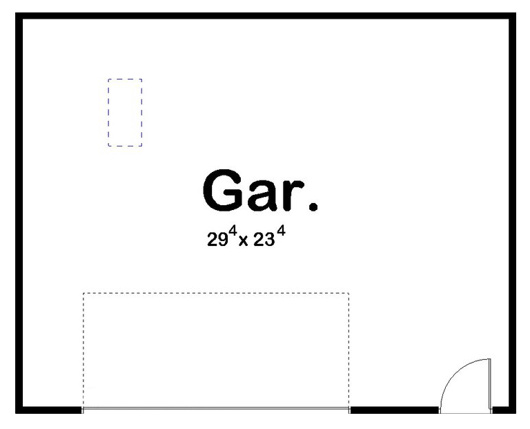 Plan 62484DJ: 2 Car Garage with Man Door - Floor Plan - Main Level