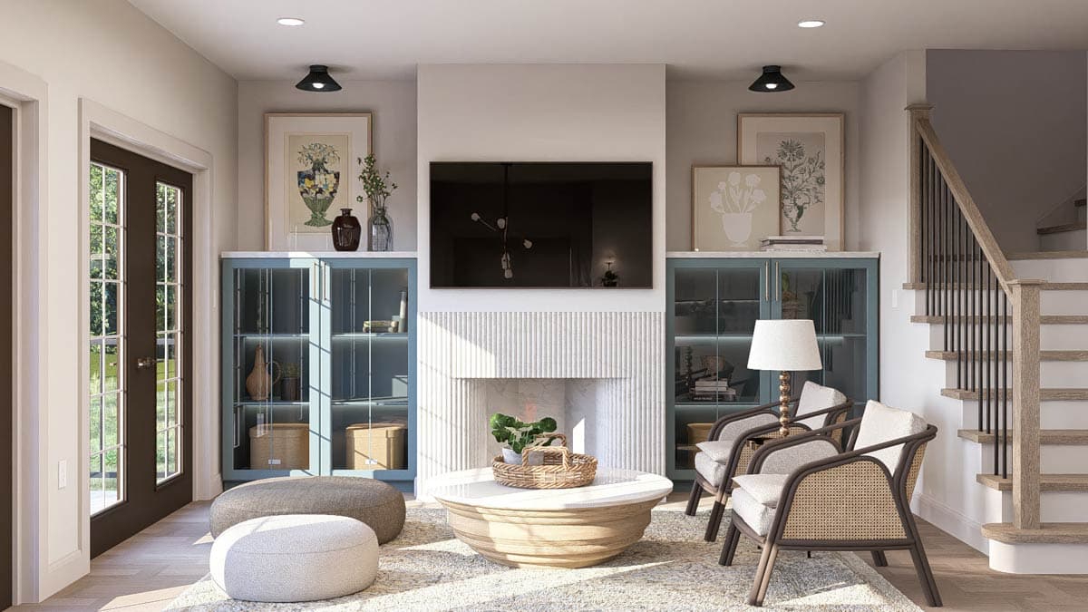 Plan 62488DJ: Two-Story Tuscan House Plan with 2-Car Drive-Under Garage - 1633 Sq Ft - Image #5 - Beach, Coastal, Mediterranean, Southwest, Tuscan