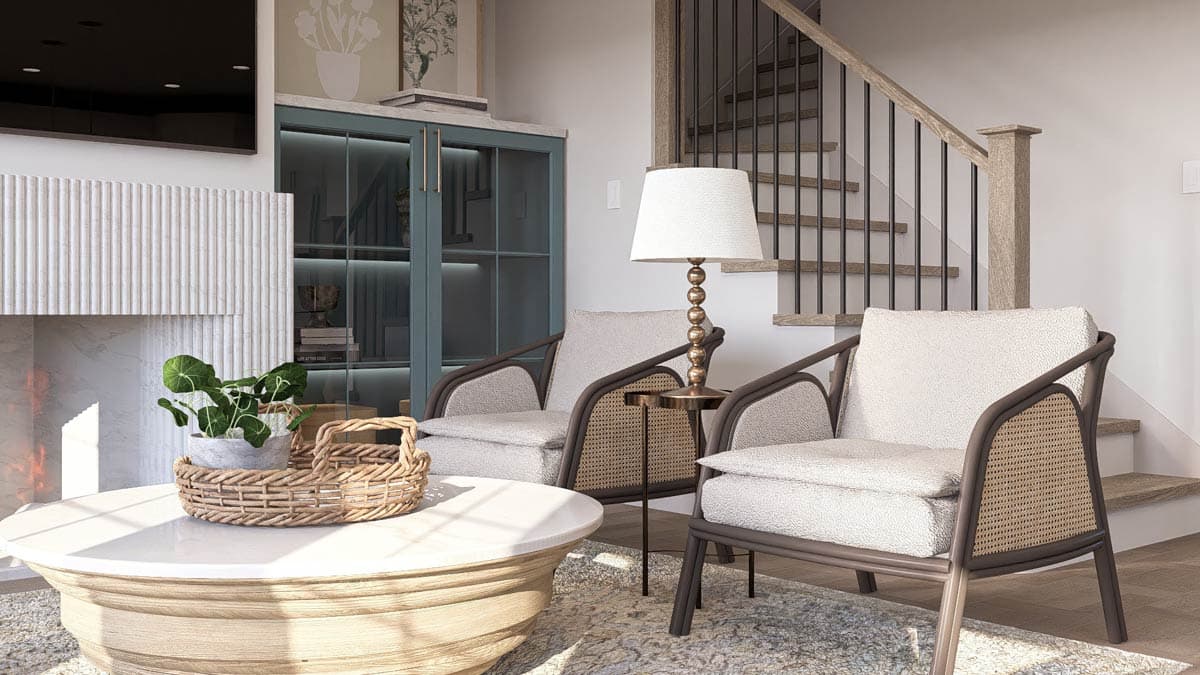 Plan 62488DJ: Two-Story Tuscan House Plan with 2-Car Drive-Under Garage - 1633 Sq Ft - Image #9 - Beach, Coastal, Mediterranean, Southwest, Tuscan