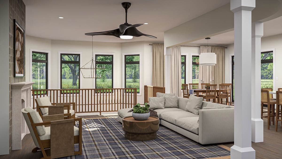 Plan 62494DJ: 2-Bed Mediterranean House Plan with Atrium and Covered Deck - Image #11 - European, Mediterranean