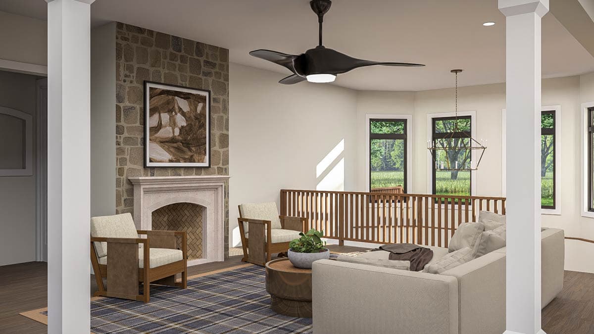 Plan 62494DJ: 2-Bed Mediterranean House Plan with Atrium and Covered Deck - Image #12 - European, Mediterranean