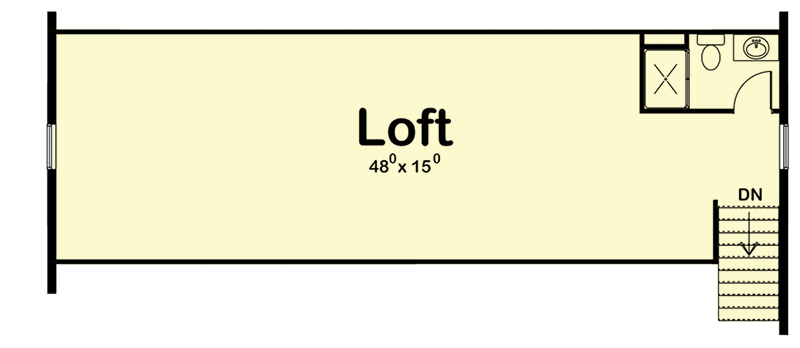 Plan 62502DJ: Garage With Loft - Floor Plan - 2nd Floor