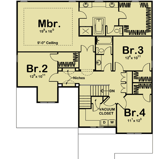 Plan 62504DJ: Craftsman Home Plan with Special Features - Floor Plan - 2nd Floor - Craftsman, Northwest