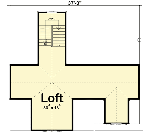 Plan 62517DJ: 3 Car Garage With Loft Above - Floor Plan - 2nd Floor - Carriage