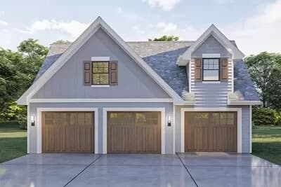 3 Car Garage With Loft Above