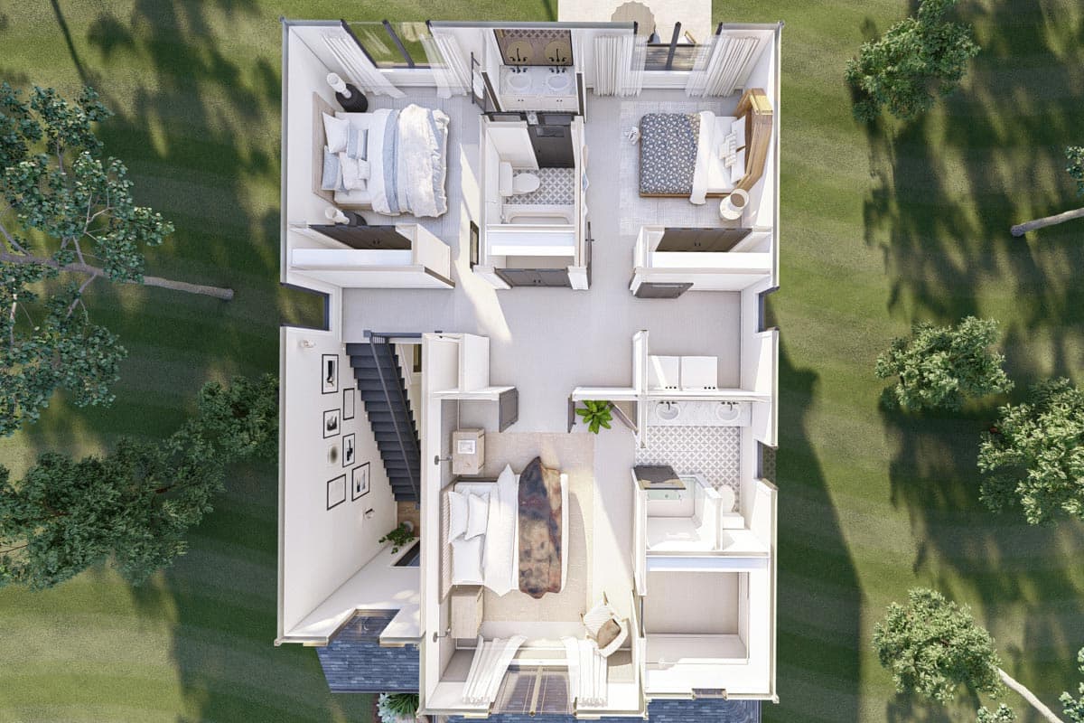 Plan 62518DJ: Narrow Lot Home Plan With All The Basics - Image #13 - Northwest