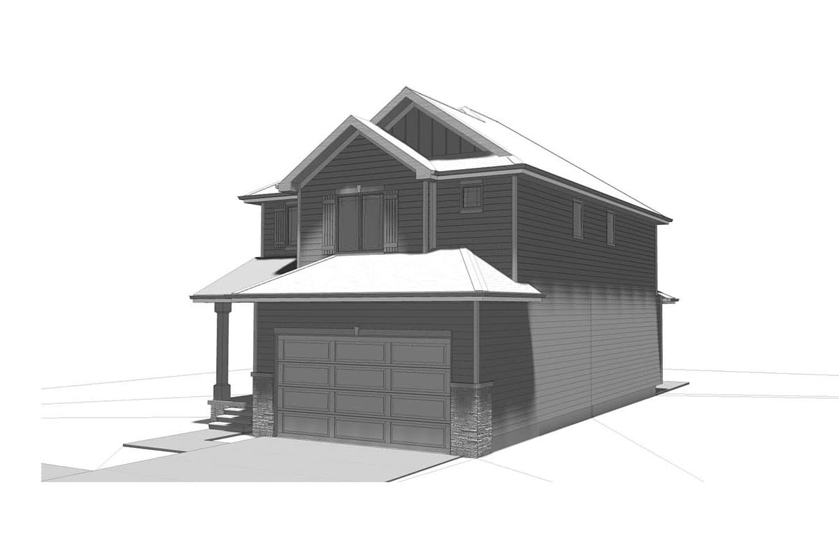 Plan 62518DJ: Narrow Lot Home Plan With All The Basics - Image #15 - Northwest