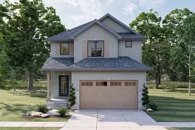 Narrow Lot Home Plan With All The Basics